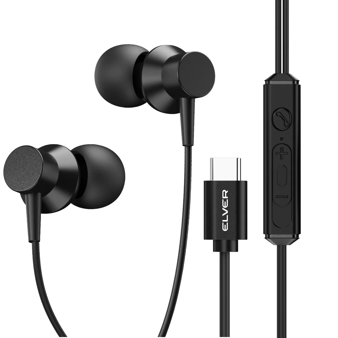 Elver Flow Wired Earphones with Type-C Jack & Mic - Image 2
