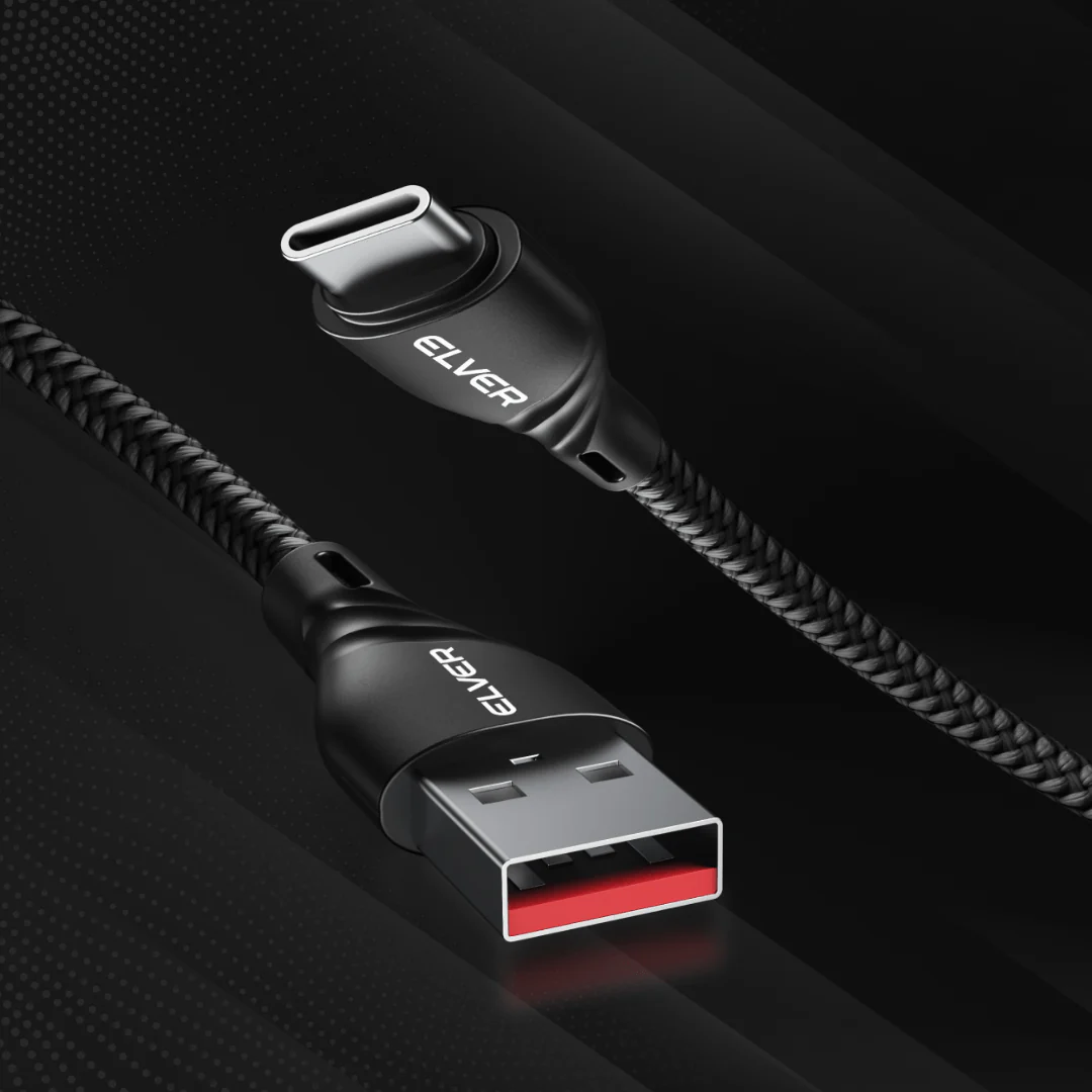 Elver USB-A to Type-C Cable | 1.2M Length, Upto 100w - Image 5