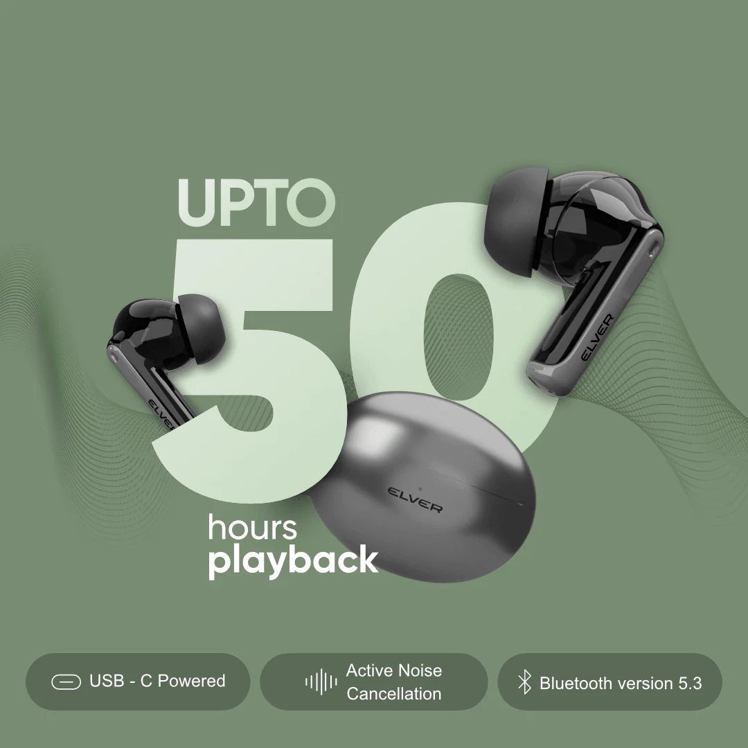 Elver Buds X Dual ANC+ENC True Wireless Earbuds - Image 3